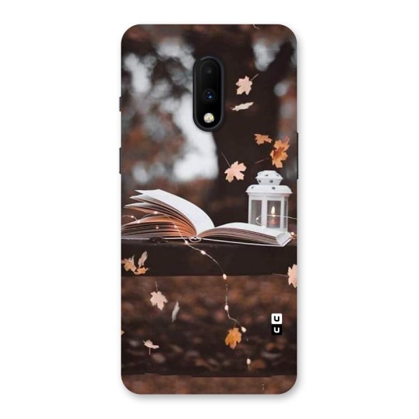 Book and Fall Leaves Back Case for OnePlus 7
