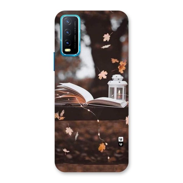 Book and Fall Leaves Back Case for Vivo Y20G