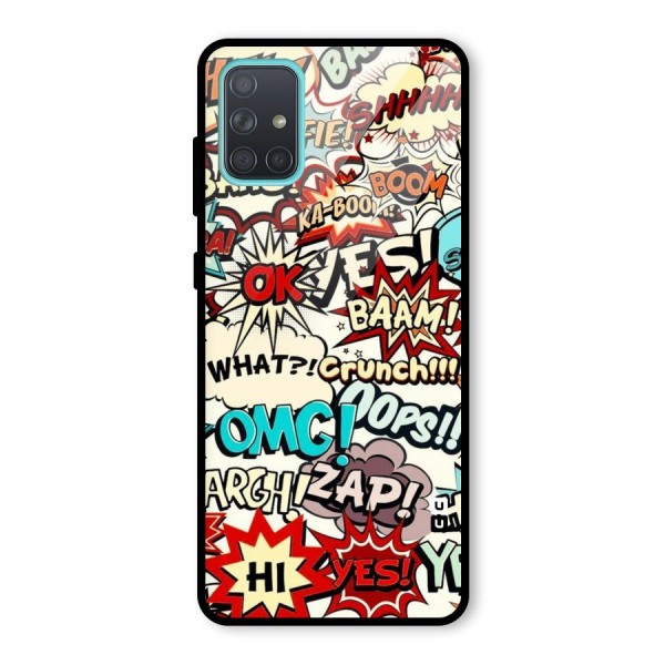 Boom Zap Glass Back Case for Galaxy A71