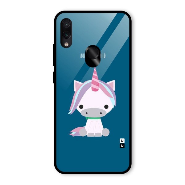 Born Wild Unicorn Glass Back Case for Redmi Note 7S