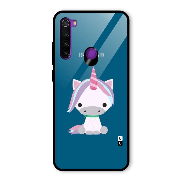 Born Wild Unicorn Glass Back Case for Redmi Note 8