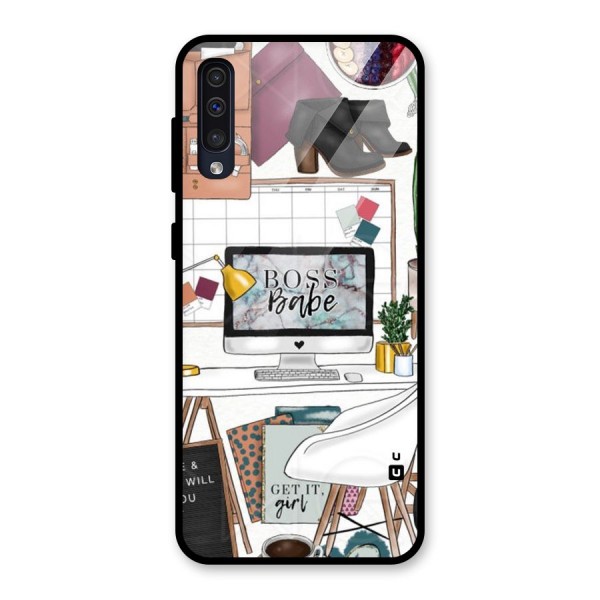 Boss Babe Glass Back Case for Galaxy A30s