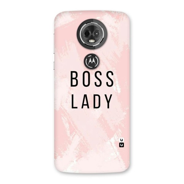 Boss Lady Pink Back Case for Moto E5 Plus
