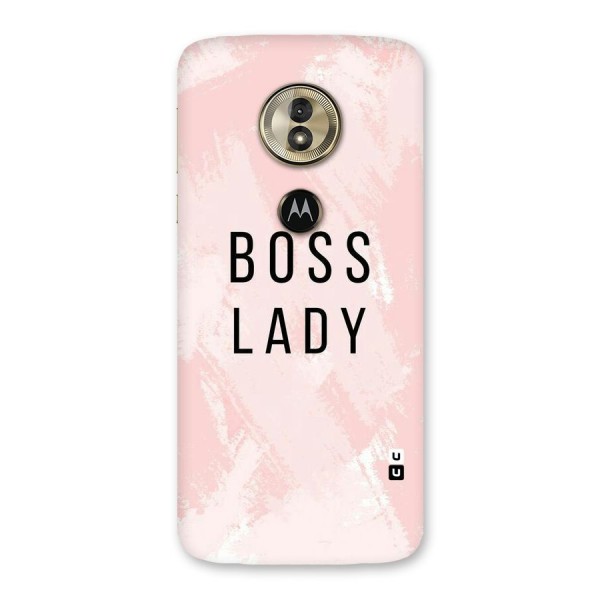 Boss Lady Pink Back Case for Moto G6 Play