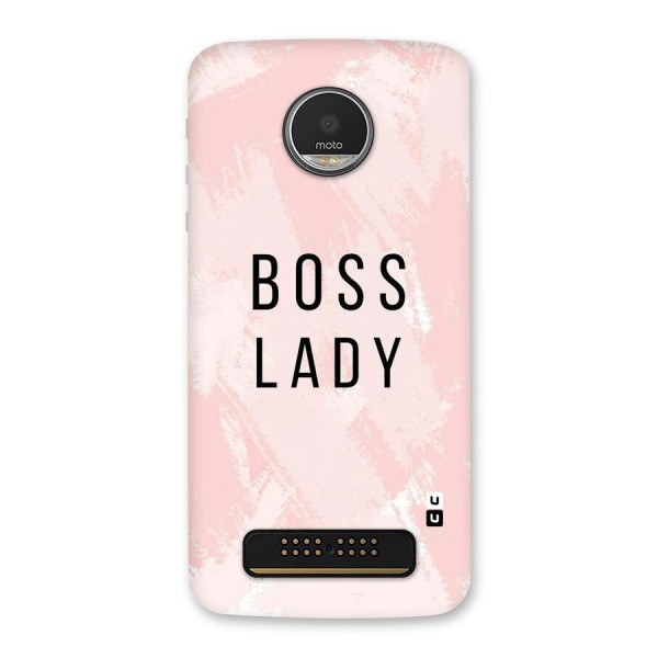 Boss Lady Pink Back Case for Moto Z Play