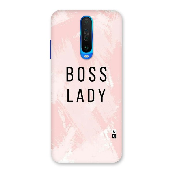 Boss Lady Pink Back Case for Poco X2