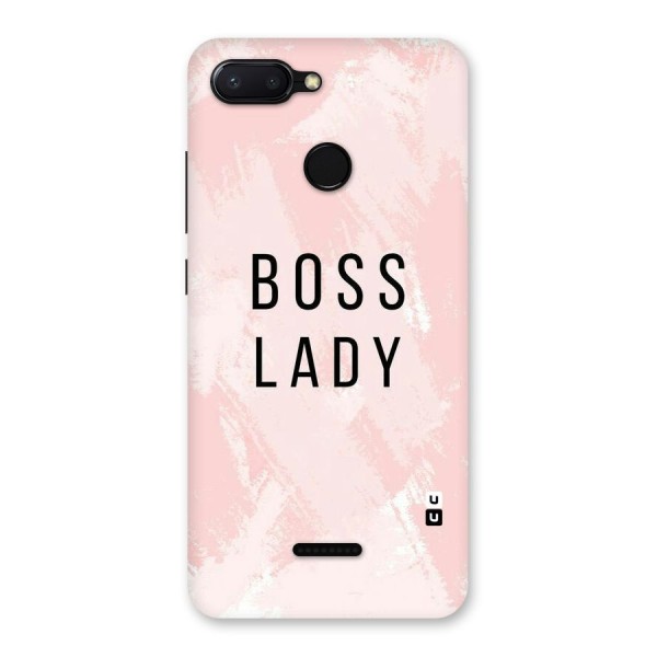 Boss Lady Pink Back Case for Redmi 6