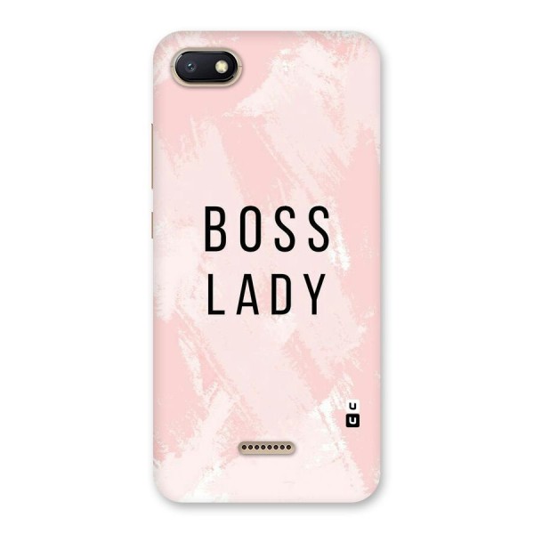 Boss Lady Pink Back Case for Redmi 6A