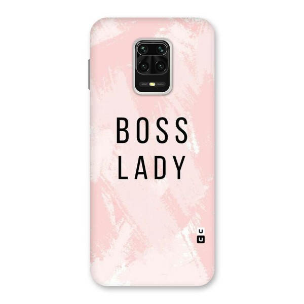 Boss Lady Pink Back Case for Redmi Note 9 Pro
