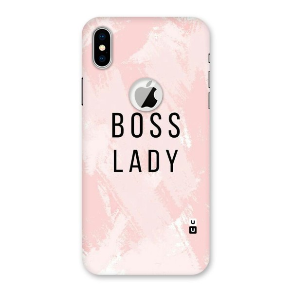 Boss Lady Pink Back Case for iPhone XS Logo Cut