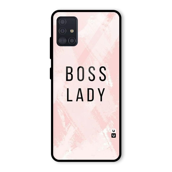 Boss Lady Pink Glass Back Case for Galaxy A51