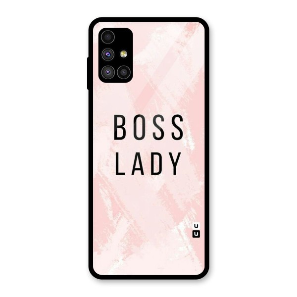 Boss Lady Pink Glass Back Case for Galaxy M51