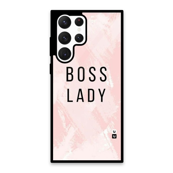 Boss Lady Pink Glass Back Case for Galaxy S22 Ultra 5G