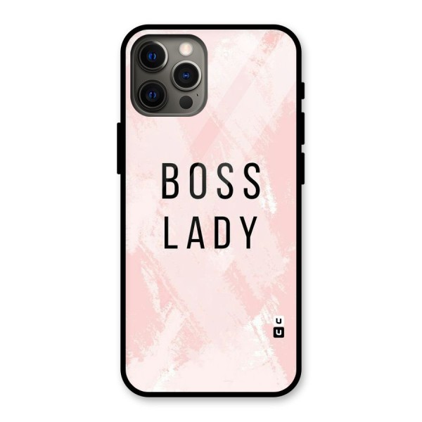 Boss Lady Pink Glass Back Case for iPhone 12 Pro Max