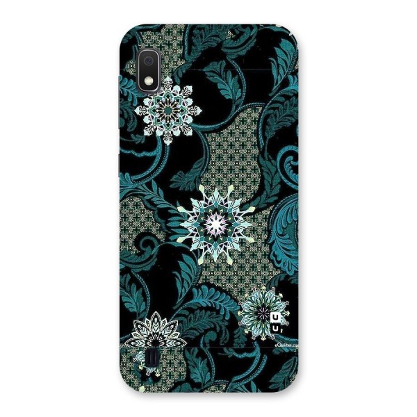 Bottle Green Floral Back Case for Galaxy A10