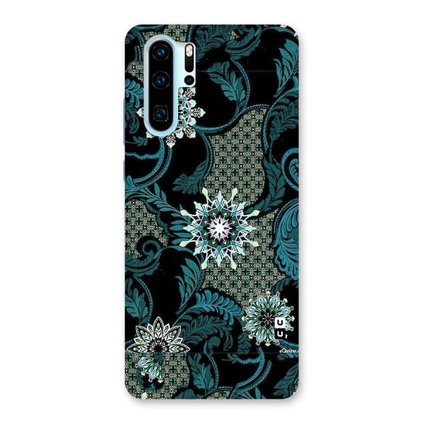 Bottle Green Floral Back Case for Huawei P30 Pro