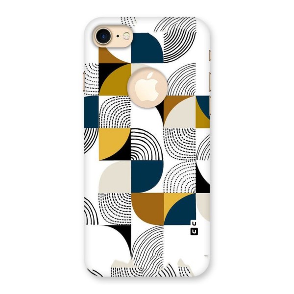 Boxes Pattern Back Case for iPhone 7 Logo Cut