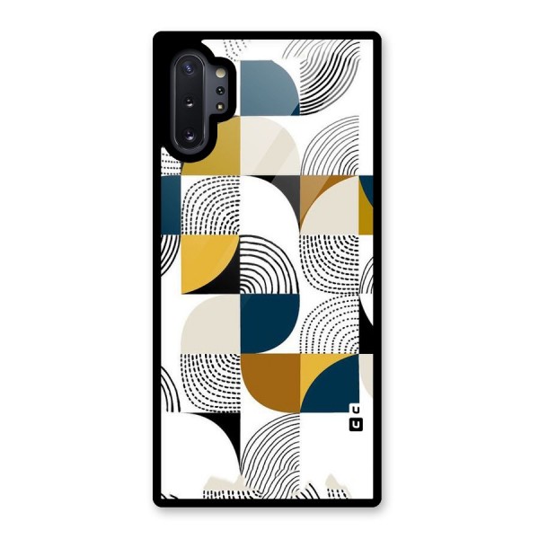 Boxes Pattern Glass Back Case for Galaxy Note 10 Plus