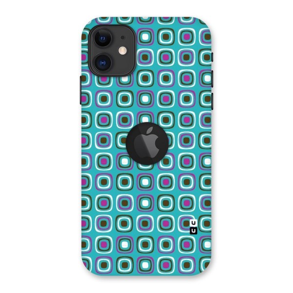 Boxes Tiny Pattern Back Case for iPhone 11 Logo Cut