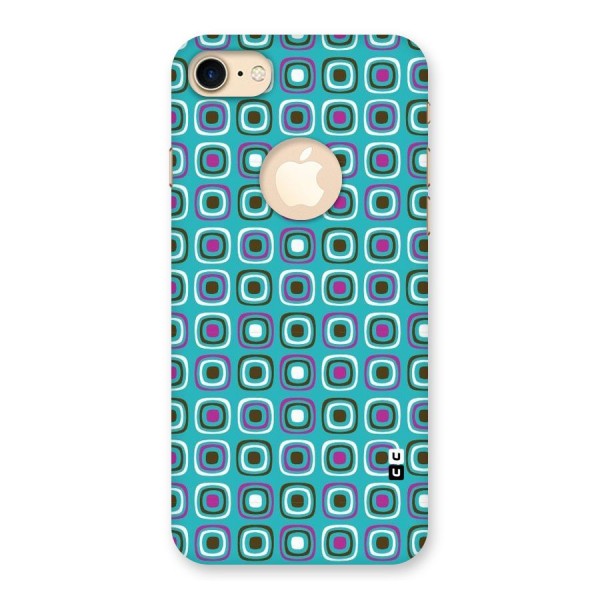 Boxes Tiny Pattern Back Case for iPhone 8 Logo Cut