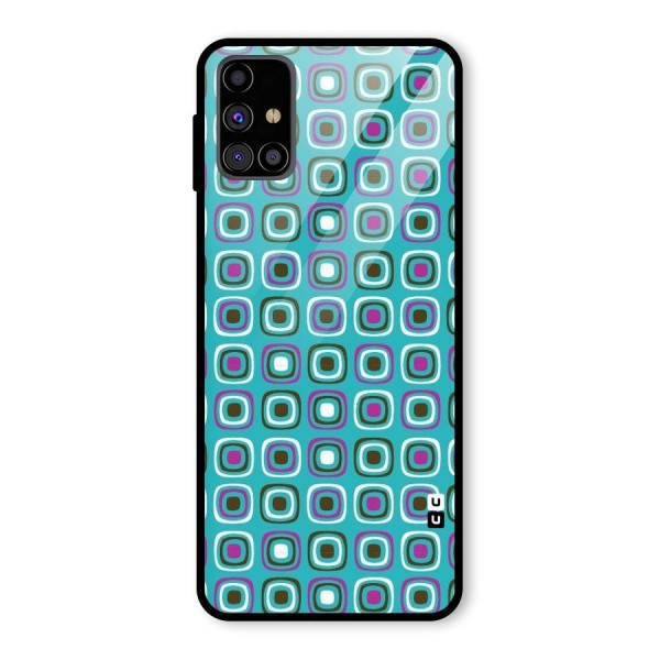 Boxes Tiny Pattern Glass Back Case for Galaxy M31s