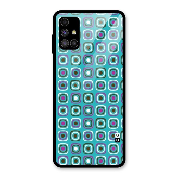 Boxes Tiny Pattern Glass Back Case for Galaxy M51
