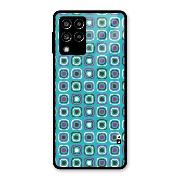 Boxes Tiny Pattern Glass Back Case for Galaxy M53 5G