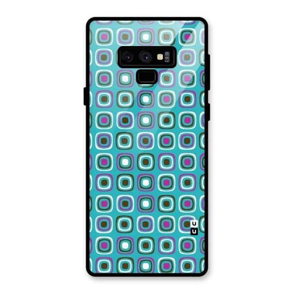 Boxes Tiny Pattern Glass Back Case for Galaxy Note 9