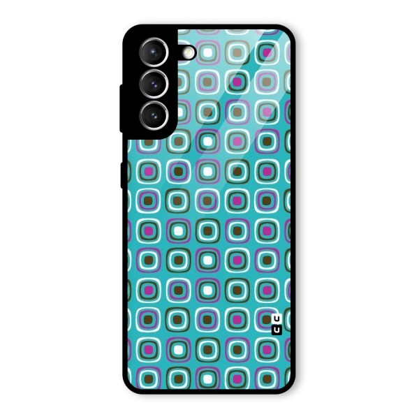 Boxes Tiny Pattern Glass Back Case for Galaxy S21 5G
