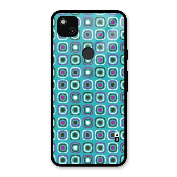 Boxes Tiny Pattern Glass Back Case for Google Pixel 4a
