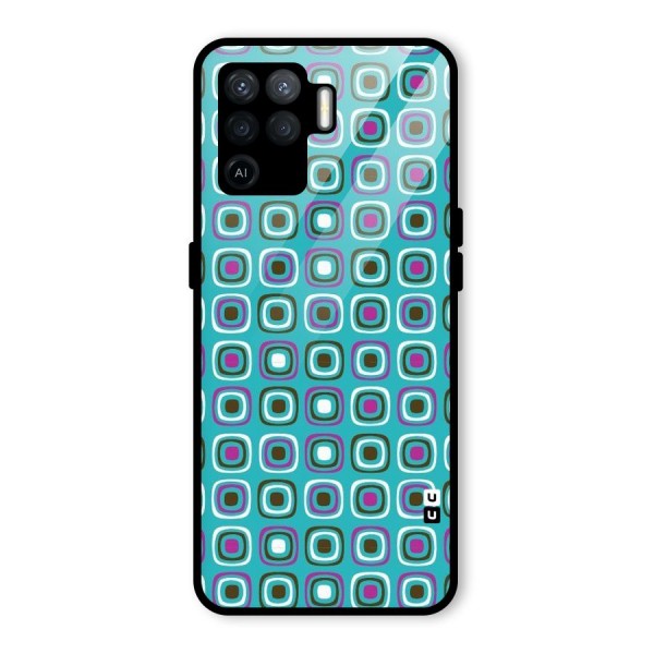 Boxes Tiny Pattern Glass Back Case for Oppo F19 Pro