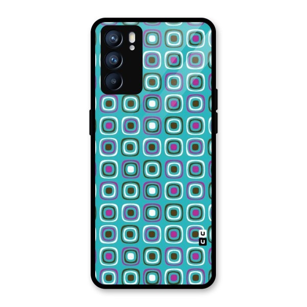 Boxes Tiny Pattern Glass Back Case for Oppo Reno6 5G