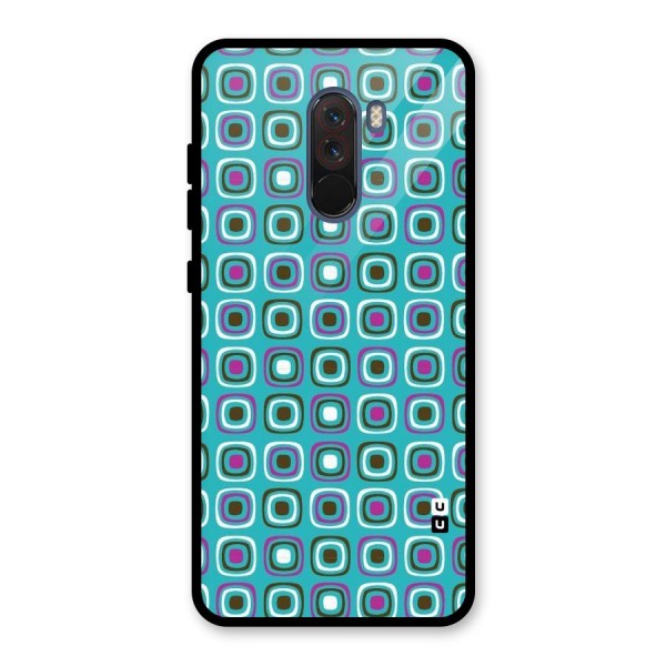 Boxes Tiny Pattern Glass Back Case for Poco F1