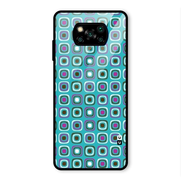 Boxes Tiny Pattern Glass Back Case for Poco X3 Pro