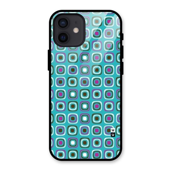Boxes Tiny Pattern Glass Back Case for iPhone 12