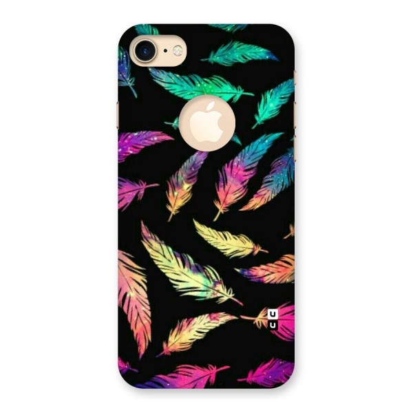 Bright Feathers Back Case for iPhone 7 Logo Cut