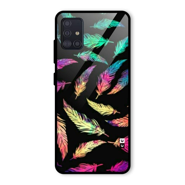 Bright Feathers Glass Back Case for Galaxy A51