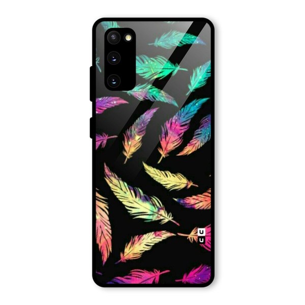 Bright Feathers Glass Back Case for Galaxy S20 FE