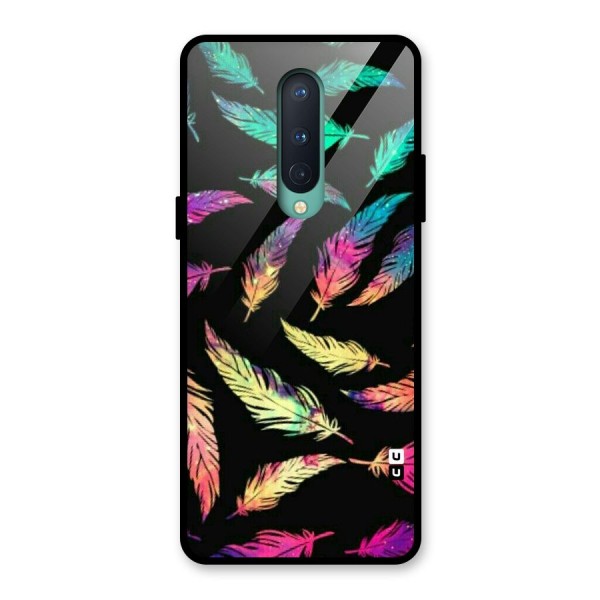 Bright Feathers Glass Back Case for OnePlus 8