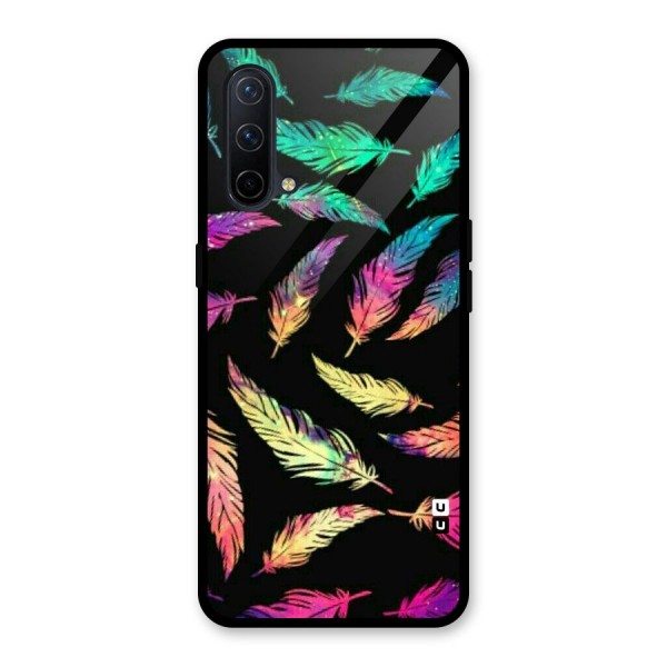 Bright Feathers Glass Back Case for OnePlus Nord CE 5G