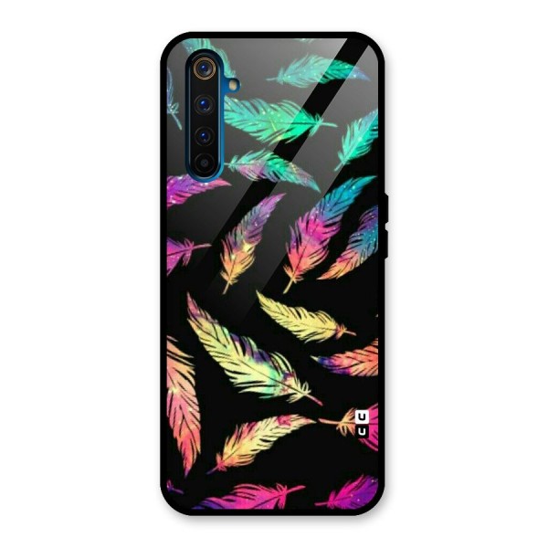 Bright Feathers Glass Back Case for Realme 6 Pro