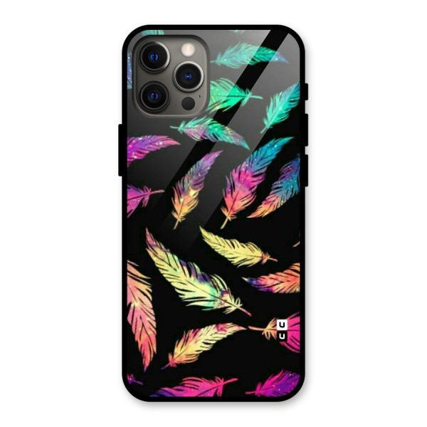 Bright Feathers Glass Back Case for iPhone 12 Pro Max