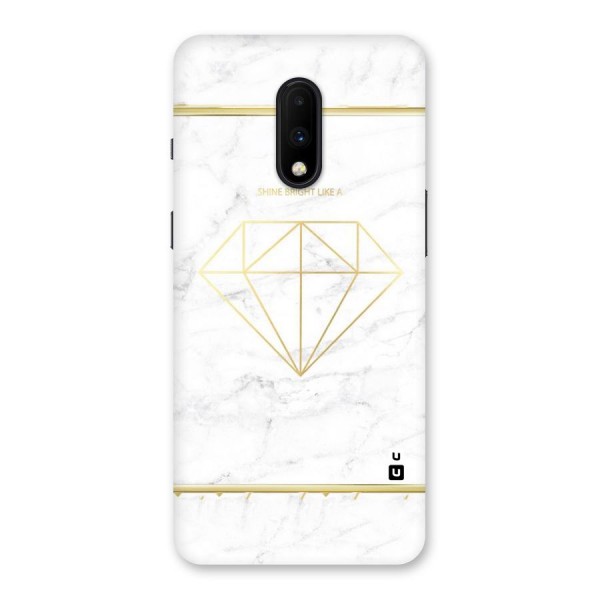 Bright Gold Diamond Back Case for OnePlus 7