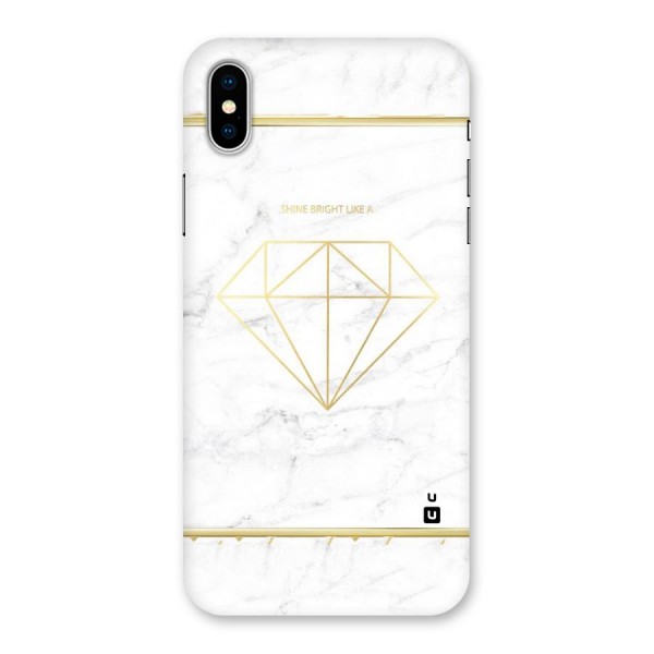 Bright Gold Diamond Back Case for iPhone XS