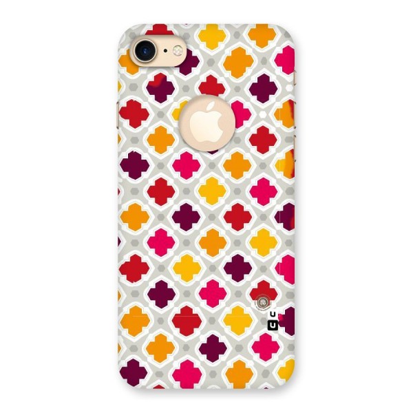 Bright Pattern Back Case for iPhone 7 Logo Cut