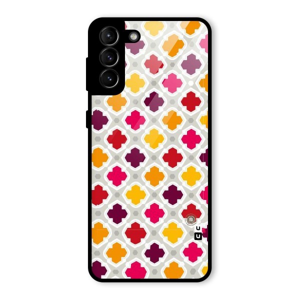 Bright Pattern Glass Back Case for Galaxy S21 Plus