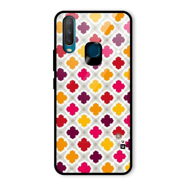 Bright Pattern Glass Back Case for Vivo Y15