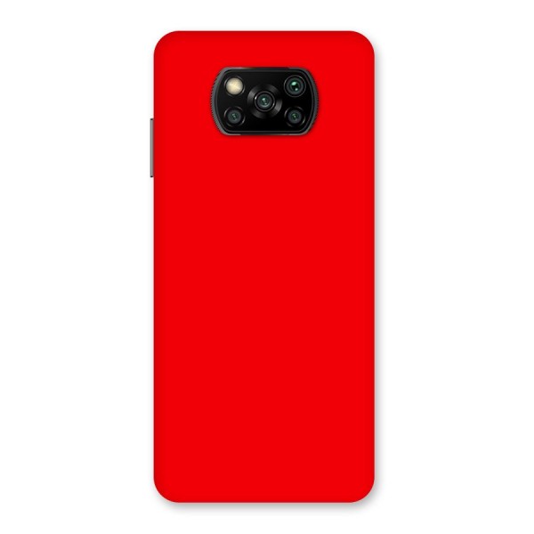 Bright Red Back Case for Poco X3