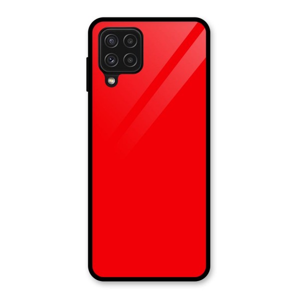 Bright Red Glass Back Case for Galaxy A22 4G