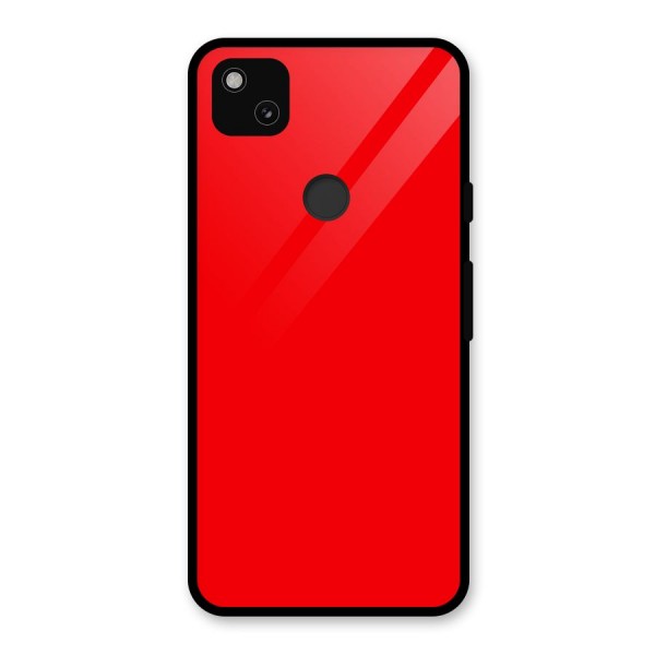 Bright Red Glass Back Case for Google Pixel 4a